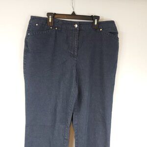 Jones New York Signature Dark Blue Stretch Straight Leg Womens Jeans Sz 8